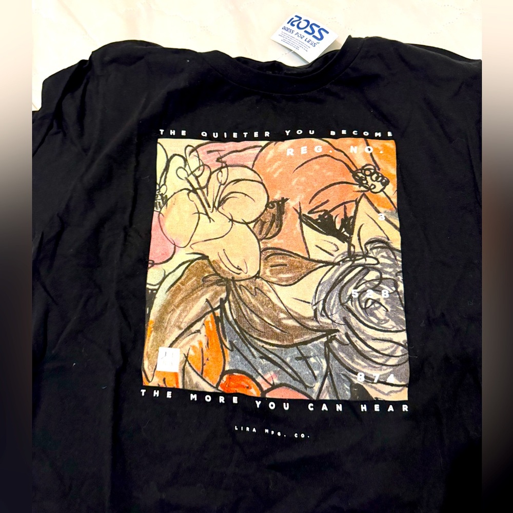 Black tee! Super cute for school or a quick change when needed!